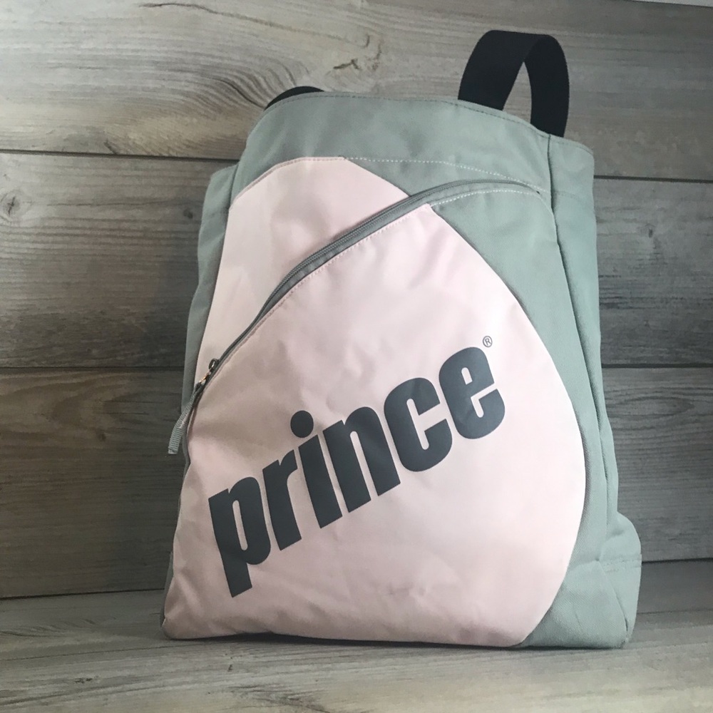 Pink & Grey Prince Tennis Tote with Hand Straps and Magnetic Clasp